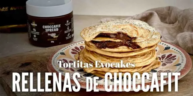 Tortitas Evocakes rellenas de Choccafit
