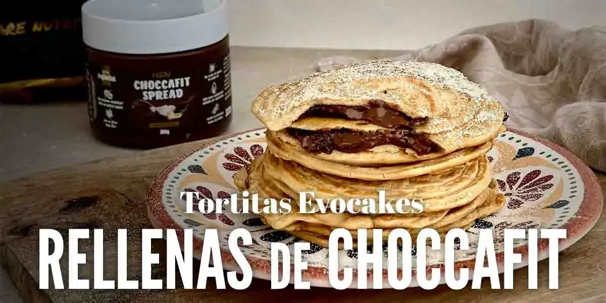 Tortitas Evocakes rellenas de Choccafit