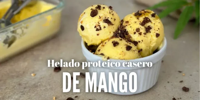 Helado Proteico Casero de Mango