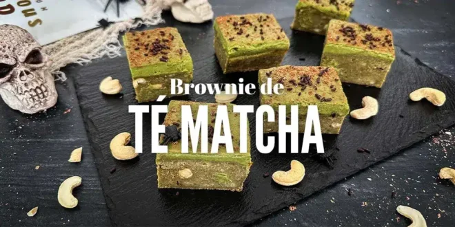 Brownie de Té Matcha para Halloween