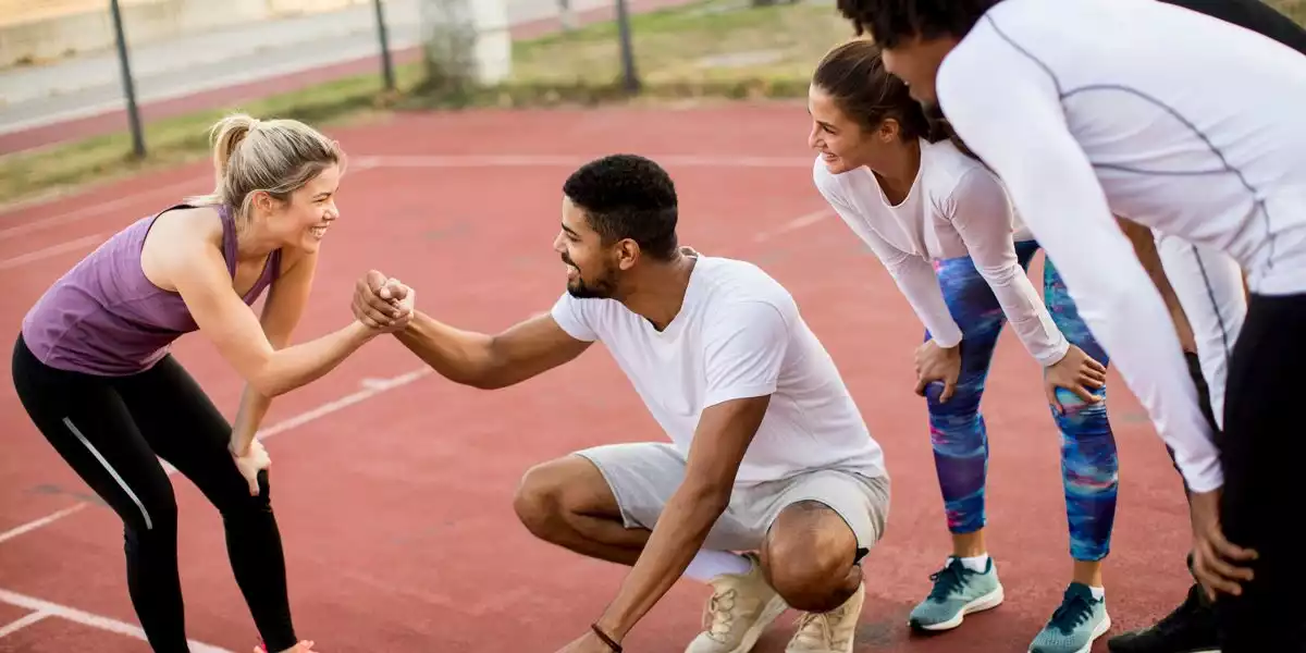 Grupo de desportistas