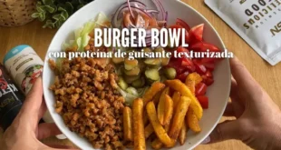 Burger Bowl con proteína de guisante texturizada