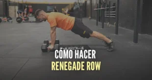 Hombre haciendo Renegadew row con pesas