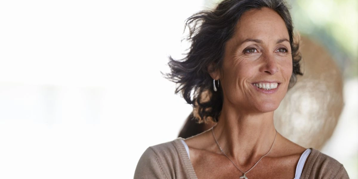 Woman with menopausal symptoms