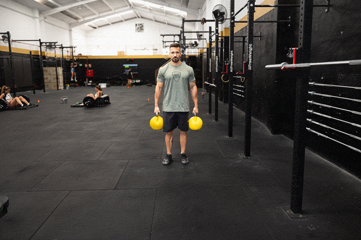 Zancadas caminando con peso