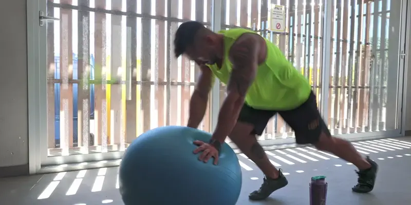 Mountain climbers avec fitball