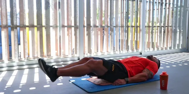 Knees to chest Knees to chest