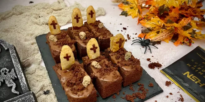 Tumbas de chocolate para Halloween