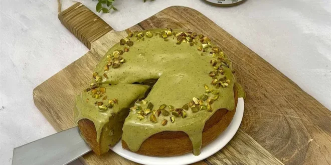Cheesecake de pistacho sin azúcar fácil de hacer Cheesecake de pistacho sin azúcar fácil de hacer
