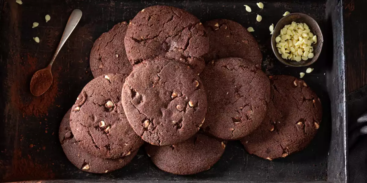 Galletas de guisante verde y chocolate Galletas de guisante verde y chocolate