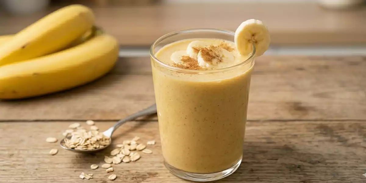 Smoothie Energético de Leche Dorada y Plátano