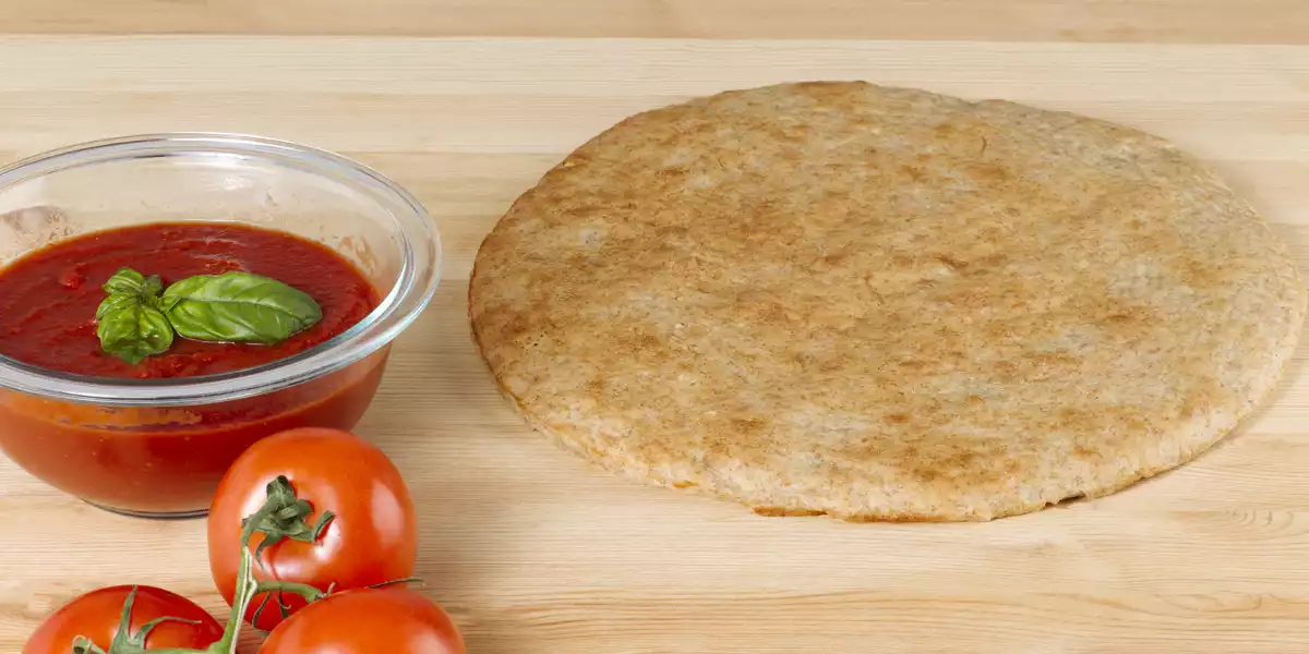 Base de pizza fina y crujiente sin gluten Base de pizza fina y crujiente sin gluten