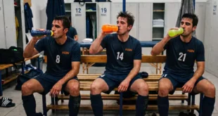 Recuperación muscular post-partido en fútbol