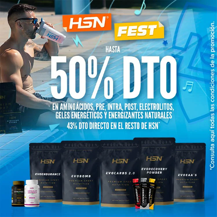 Hasta 50% DTO en Amino&aacute;cidos, Pre, Intra, Post, Electrolitos, Geles Energ&eacute;ticos y Energizantes Naturales