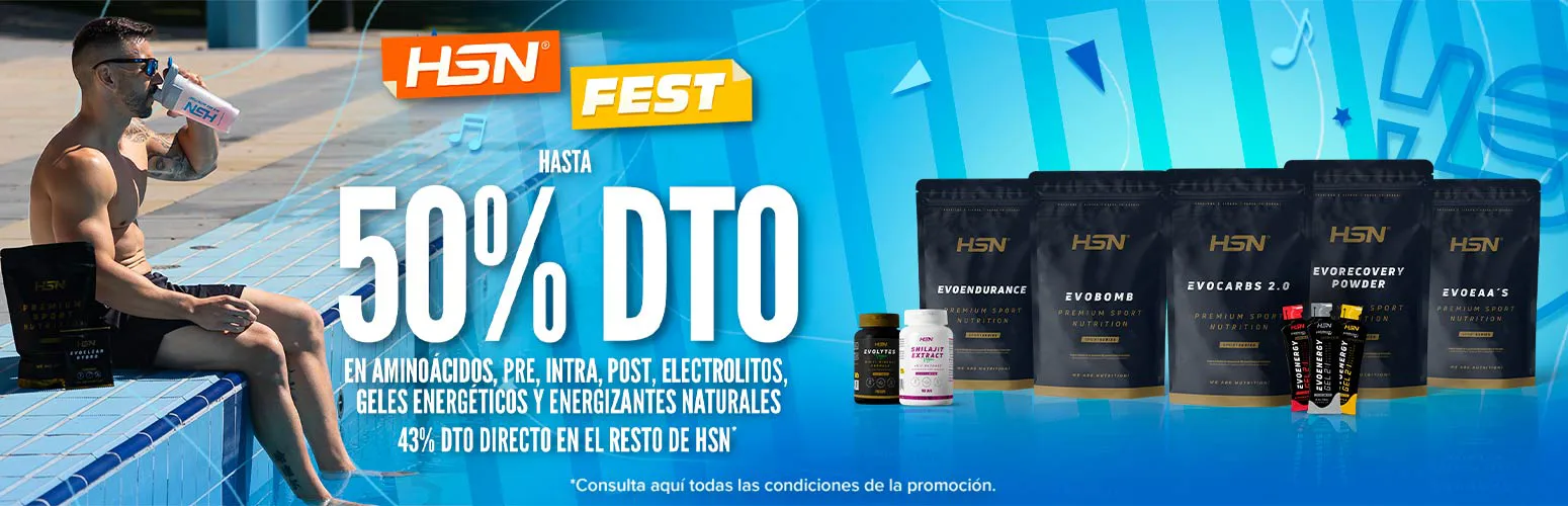 Hasta 50% DTO en Amino&aacute;cidos, Pre, Intra, Post, Electrolitos, Geles Energ&eacute;ticos y Energizantes Naturales