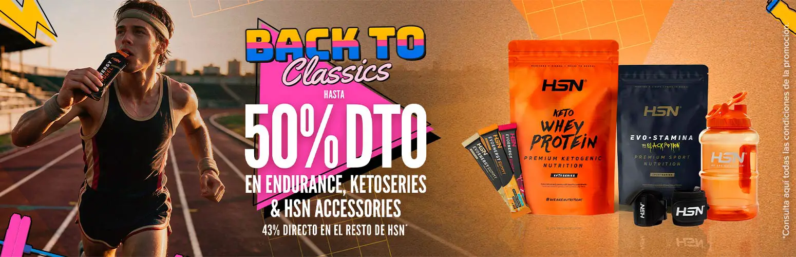Hasta 50% DTO en Endurance, KetoSeries & HSN Accessories