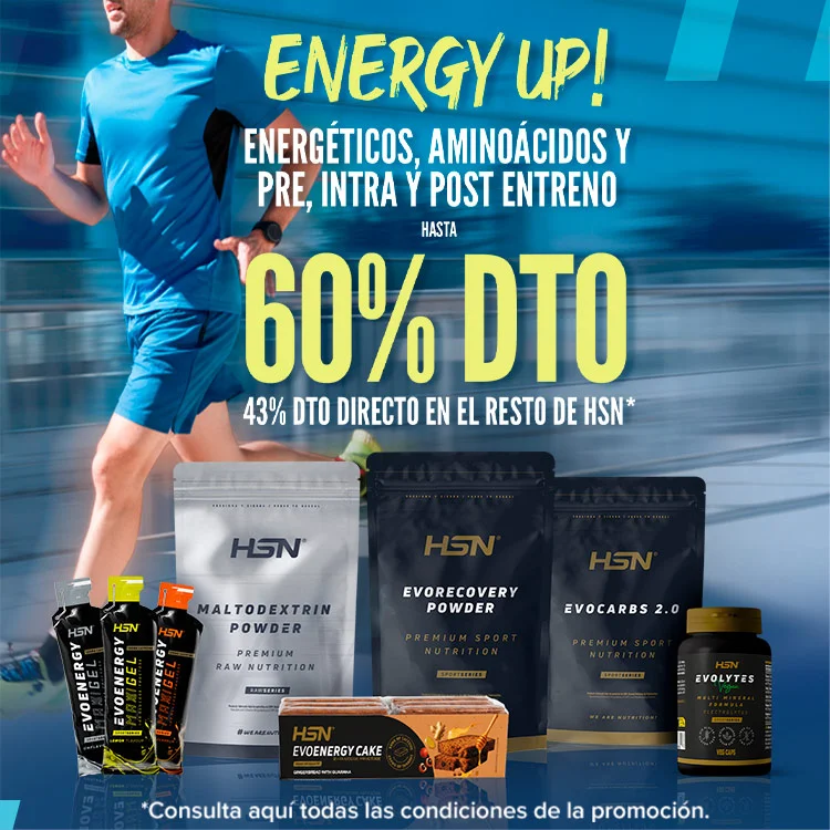 Hasta 60% DTO en Energ&eacute;ticos, Amino&aacute;cidos y Pre, Intra y Post Entreno