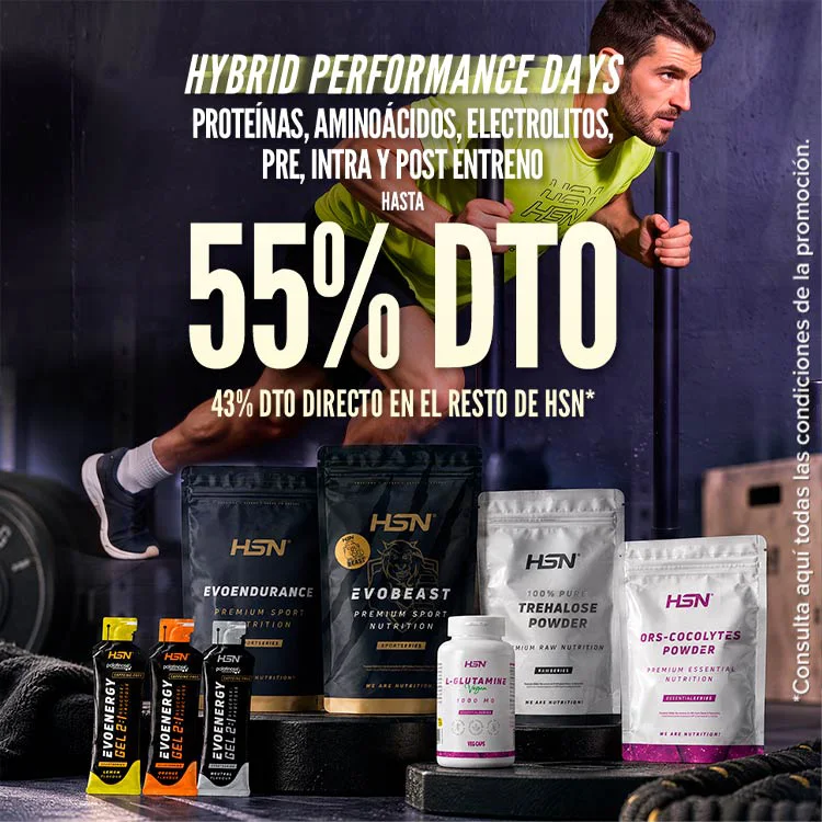 Hasta 55% DTO en Prote&iacute;nas, Amino&aacute;cidos, Electrolitos, Pre, Intra y Post Entreno