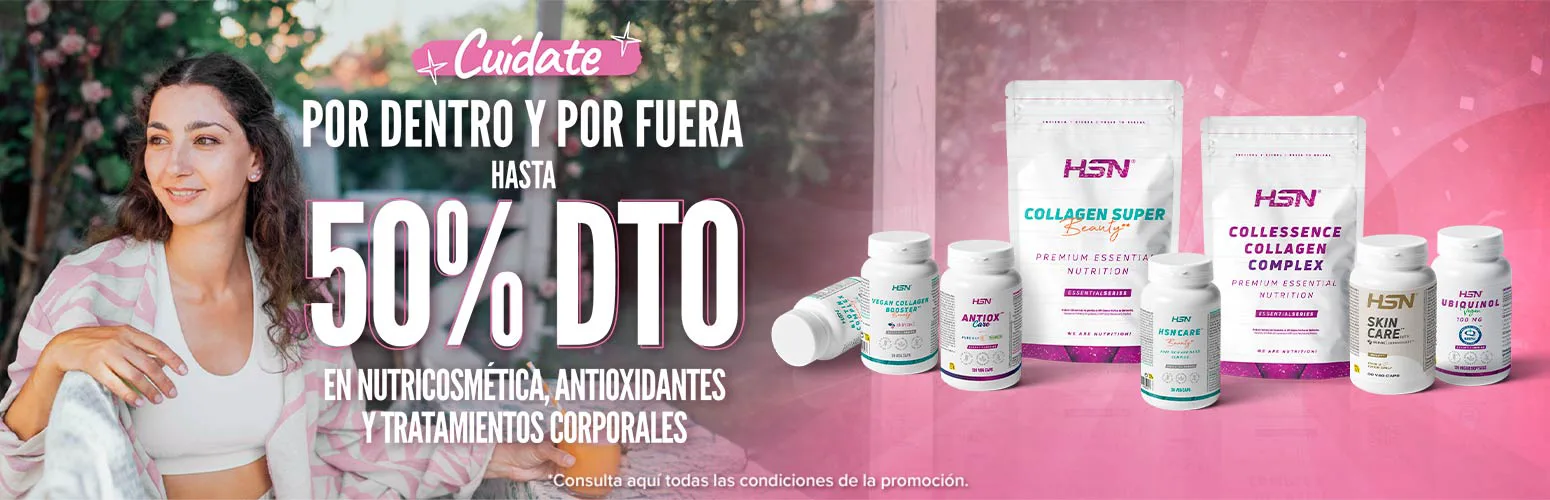 Hasta 50% DTO en Nutricosm&eacute;tica, Antioxidantes y Tratamientos Corporales