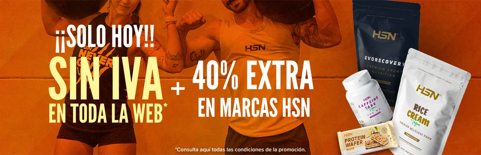 Sin IVA en Toda la Web + 40% DTO Extra en Marcas HSN