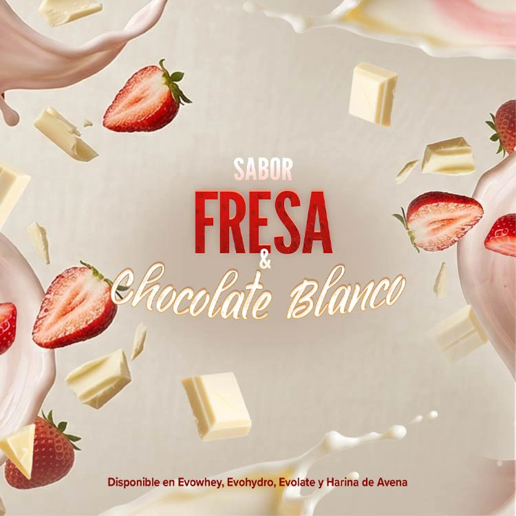 Prueba nuestro sabor Fresa y Chocolate Blanco