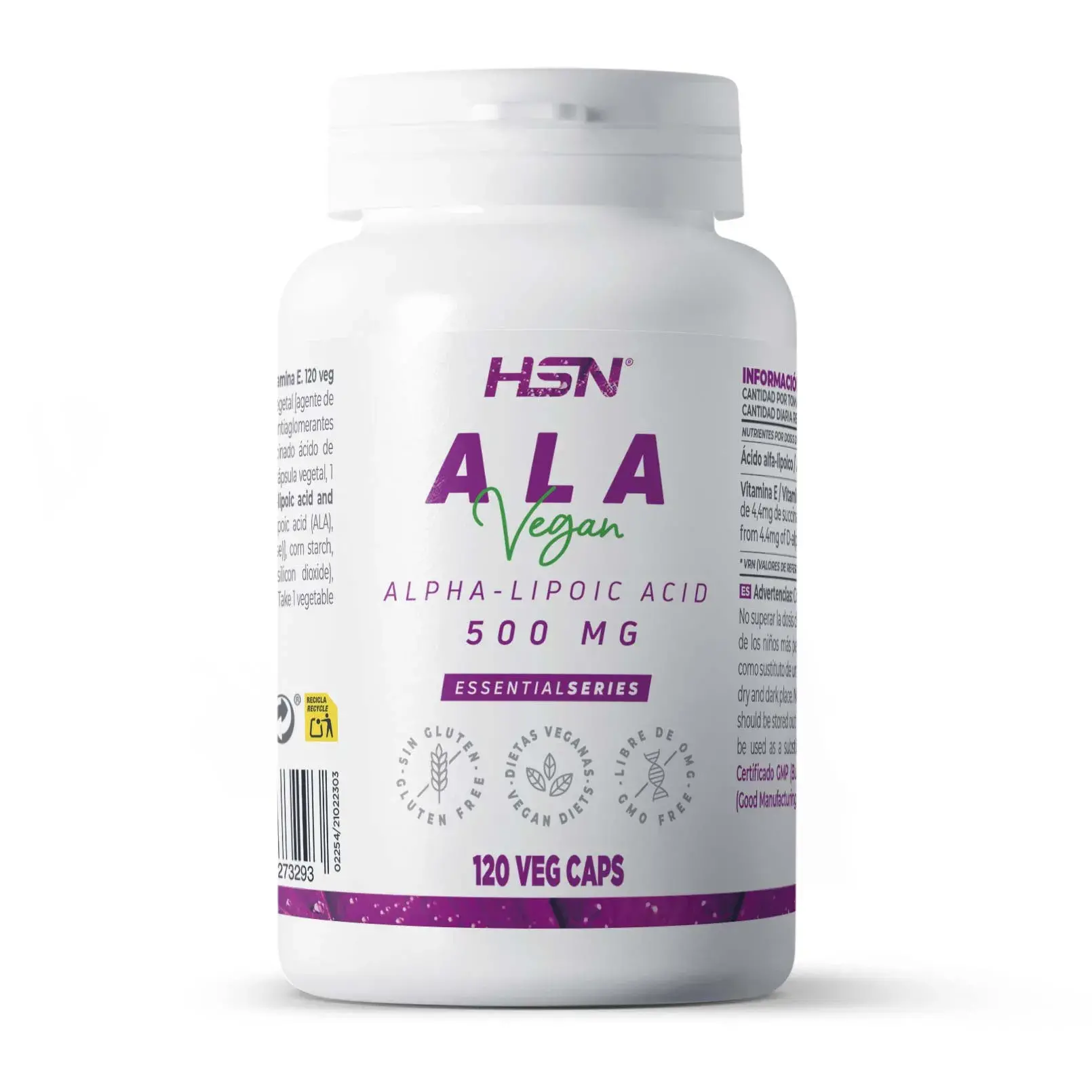 ÁCIDO ALFA LIPOICO (ALA) 500mg - 120 veg caps