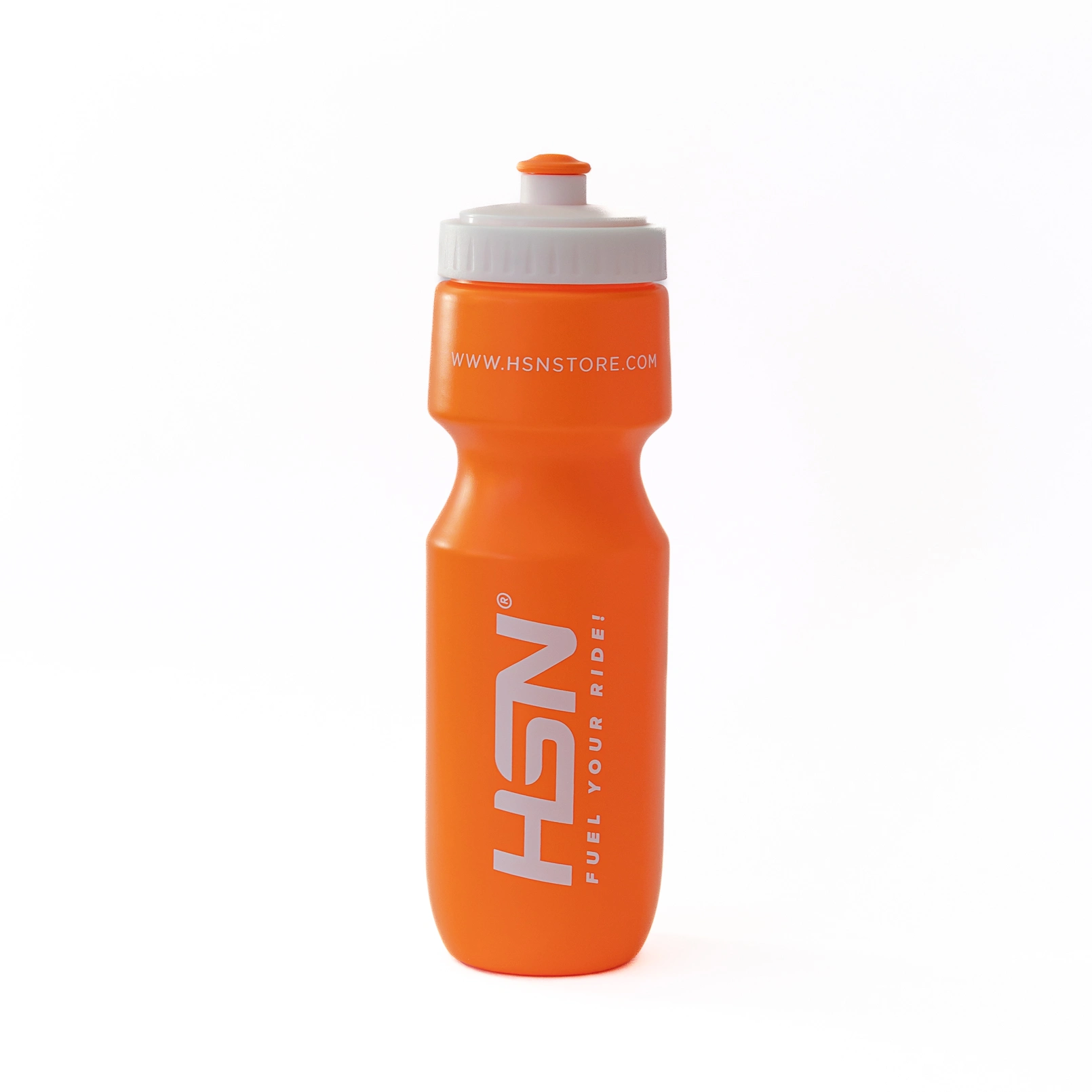 BIDÓN CICLISMO HSN 700ml  'FUEL YOUR RIDE' NARANJA Y BLANCO