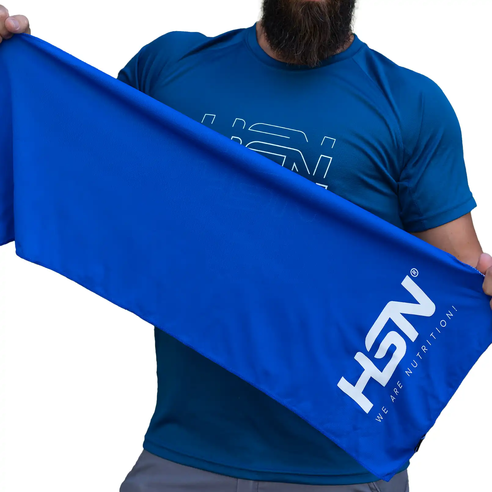 TOALLA DEPORTIVA HSN POLIÉSTER 30x82cm AZUL