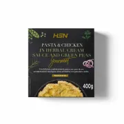 GOURMET READY MEAL PASTA WITH CHICKEN IN GREEN PEA AND HERB CREAM SAUCE - 400g
