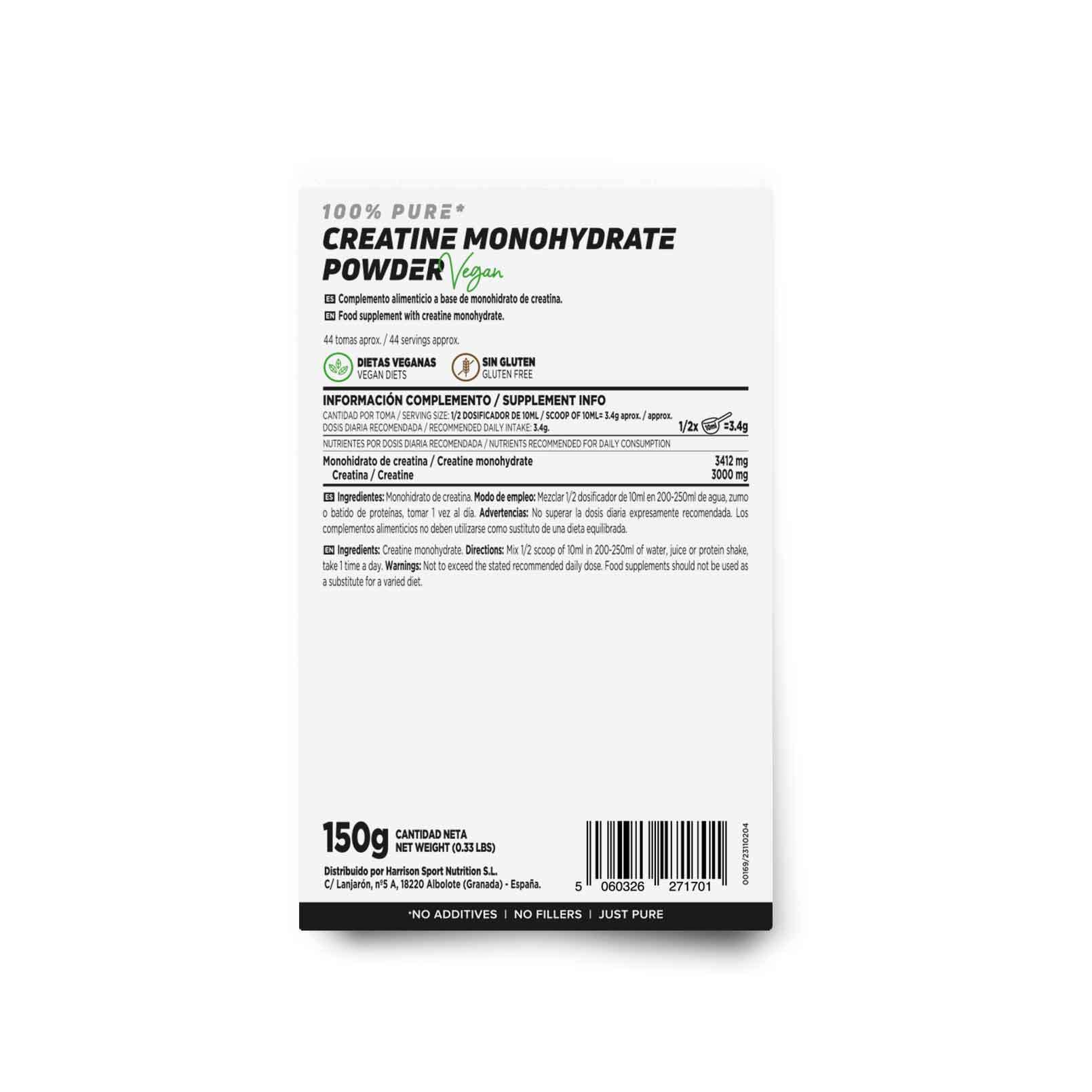 Monohidrato de Creatina en Polvo 100% Pura