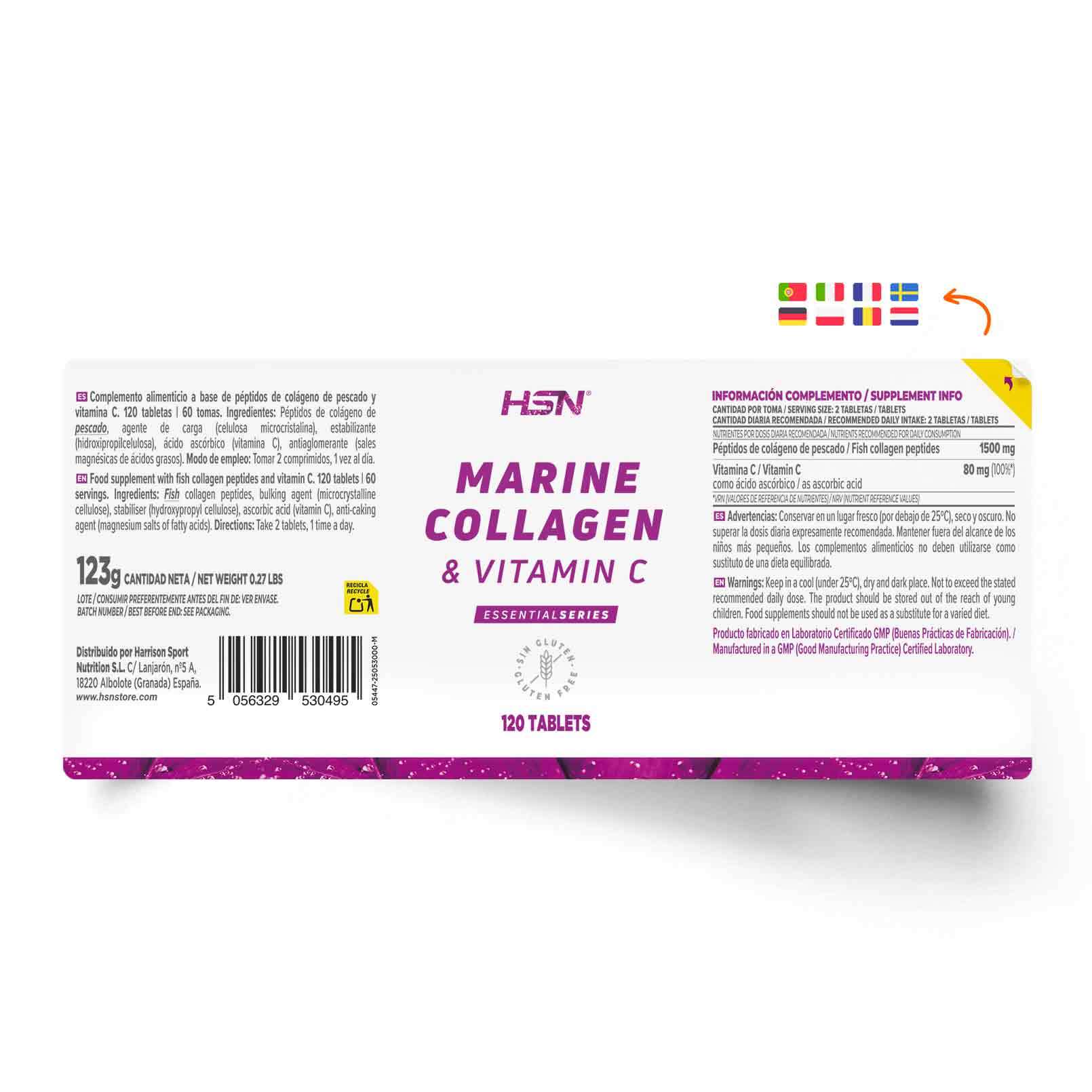 Colágeno Marino Vitamina C en tabletas