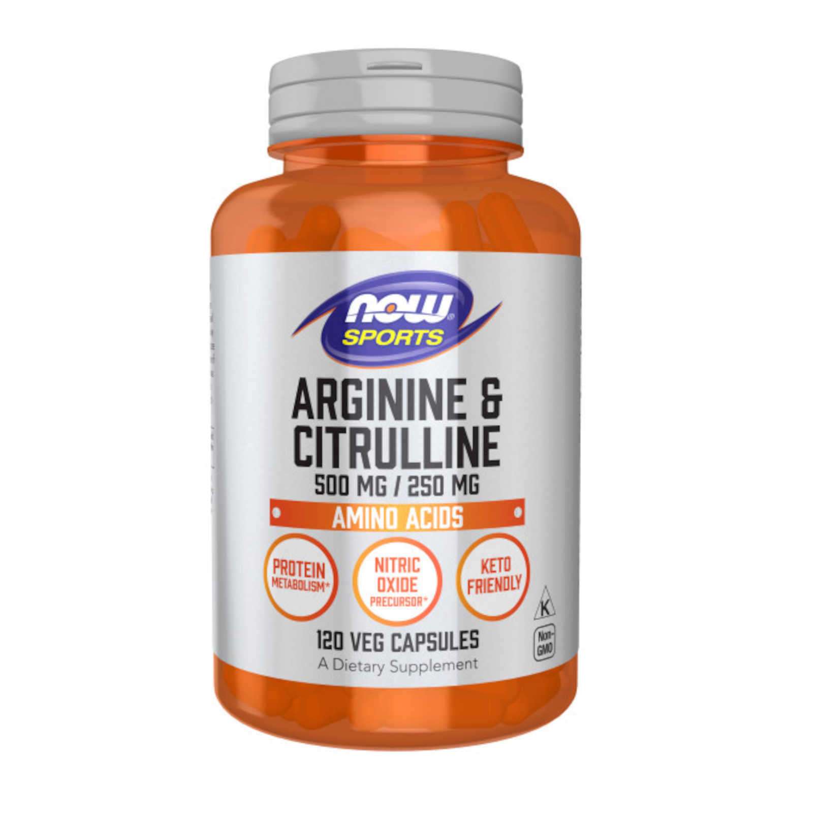 ARGININA & CITRULINA 500mg/250mg - 120 veg caps