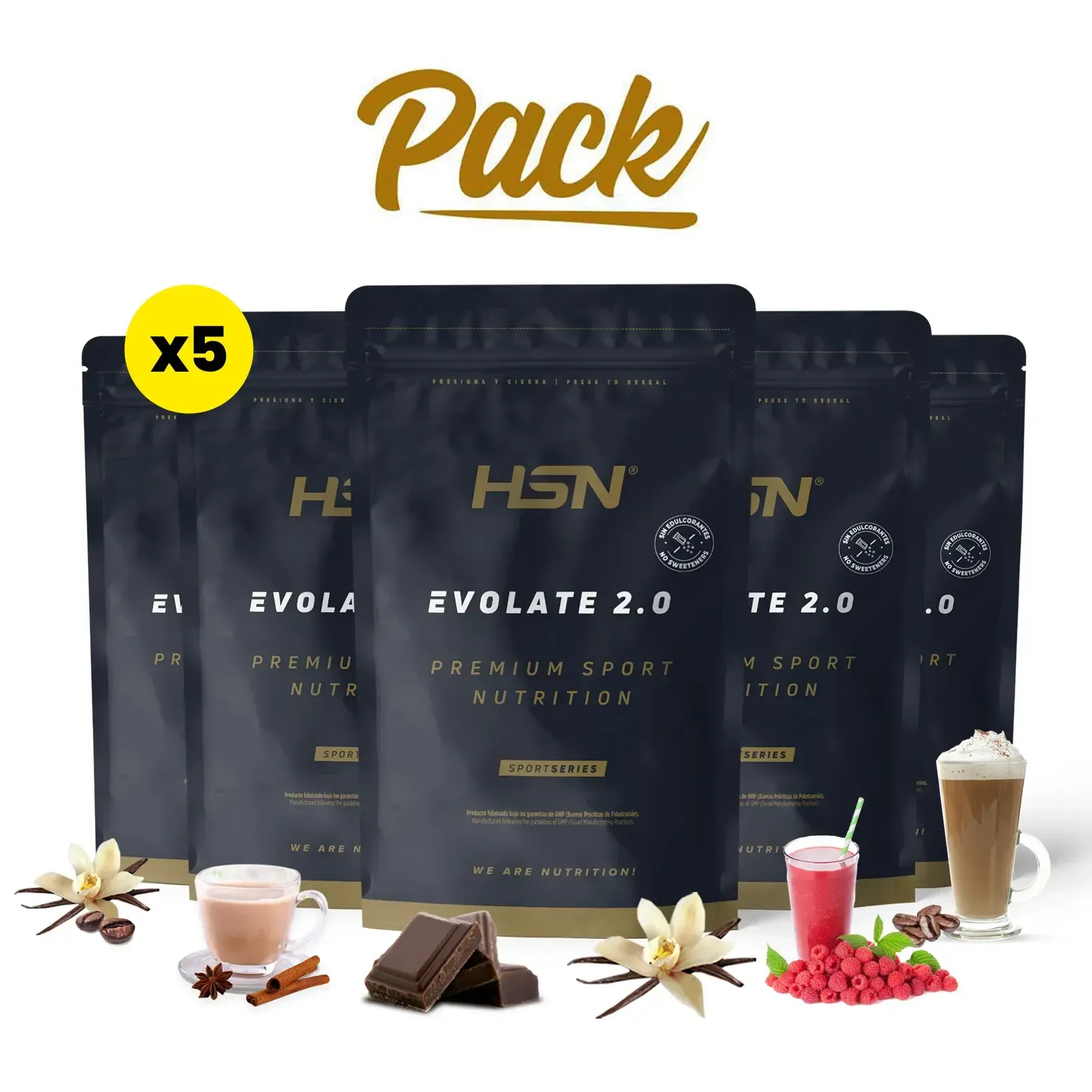 EVOLATE 2.0 (WHEY ISOLATE CFM) SIN EDULCORANTES - PACK DEGUSTACIÓN