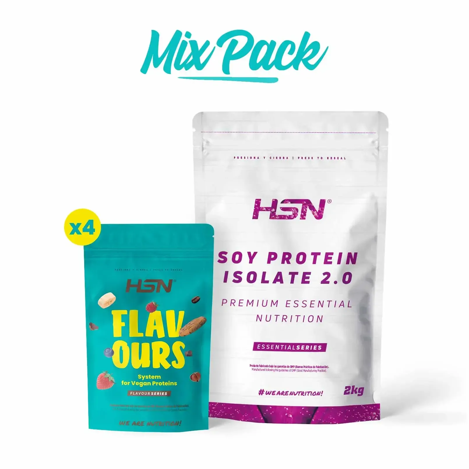 PROTEÍNA DE SOJA AISLADA 2.0 + SABORIZANTES - MIX PACK