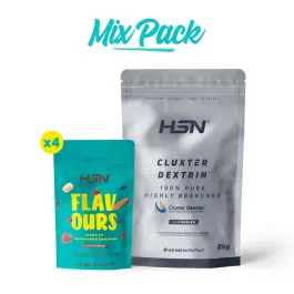 CLUSTER DEXTRIN® (DEXTRINA CÍCLICA ALTAMENTE RAMIFICADA) EM PÓ + AROMATIZANTES - MIX PACK