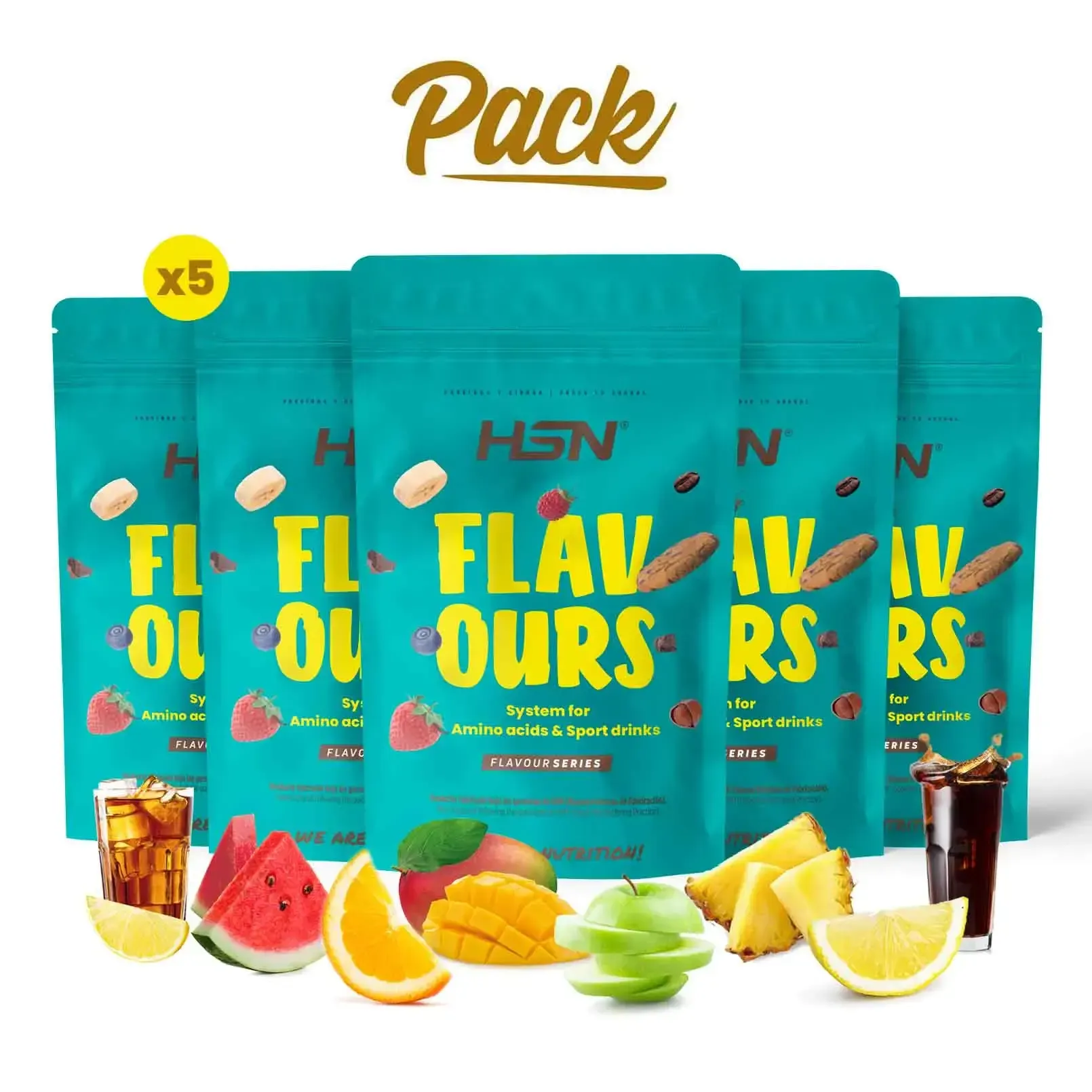 AROMATIZANTES EM PÓ PARA AMINOÁCIDOS E BEBIDAS DESPORTIVAS - PACK DEGUSTAÇÃO