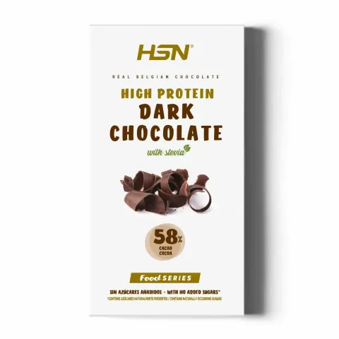 TABLETA CHOCOLATE NEGRO HIPERPROTEICO CON STEVIA (SIN AZ&Uacute;CAR) - 100g