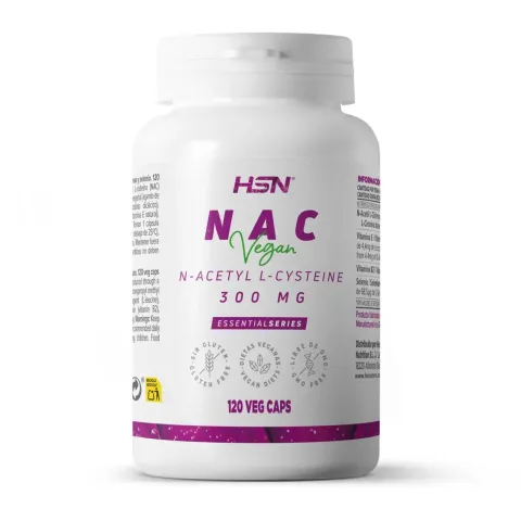 Frasco de 120 cápsulas de N-acetil-L-cisteína HSN de 300 mg