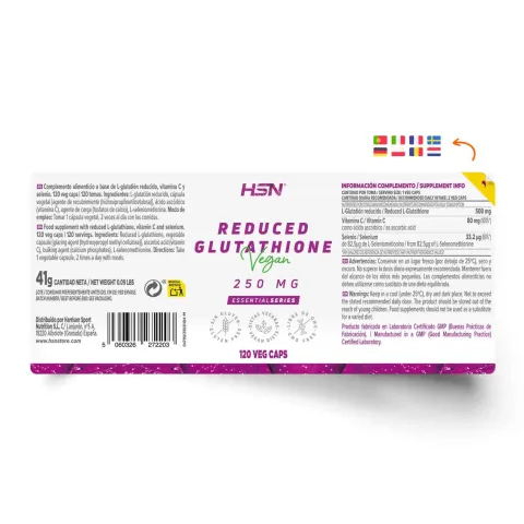 Glutatión Reducido 250mg con Vitamina C y Selenio
