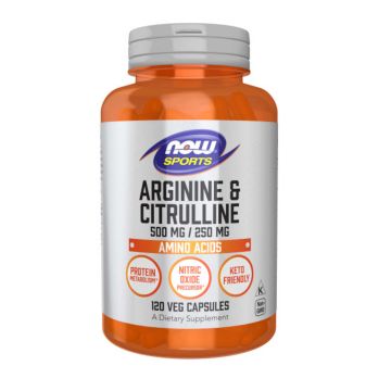 ARGININA & CITRULINA 500mg/250mg - 120 veg caps //0037