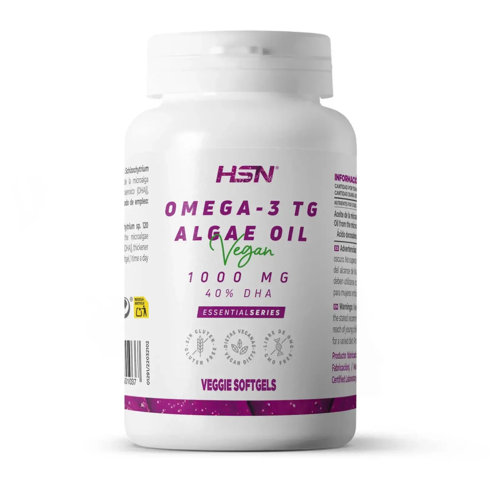 OMEGA-3 VEGANO ACEITE DE ALGAS 1000mg
