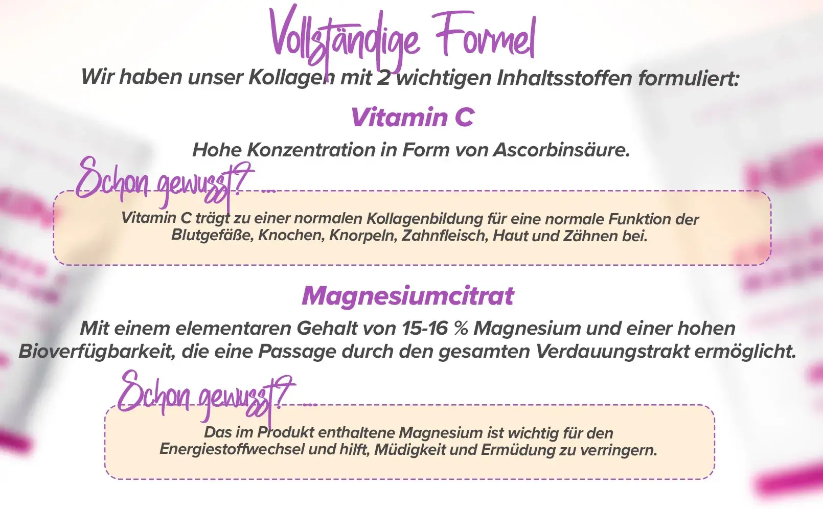 Fplus 4 Kollagen-Hydrolysat + Magnesium Pulver