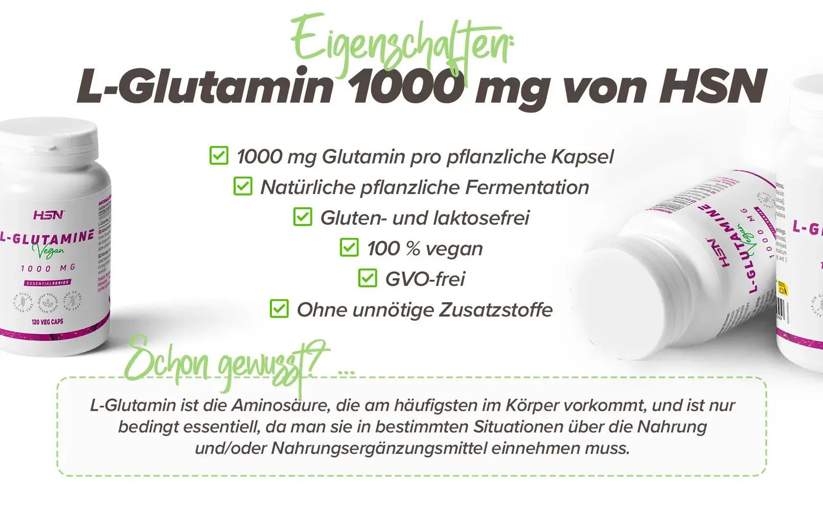 Fplus 2 L-Glutamin 1000 mg