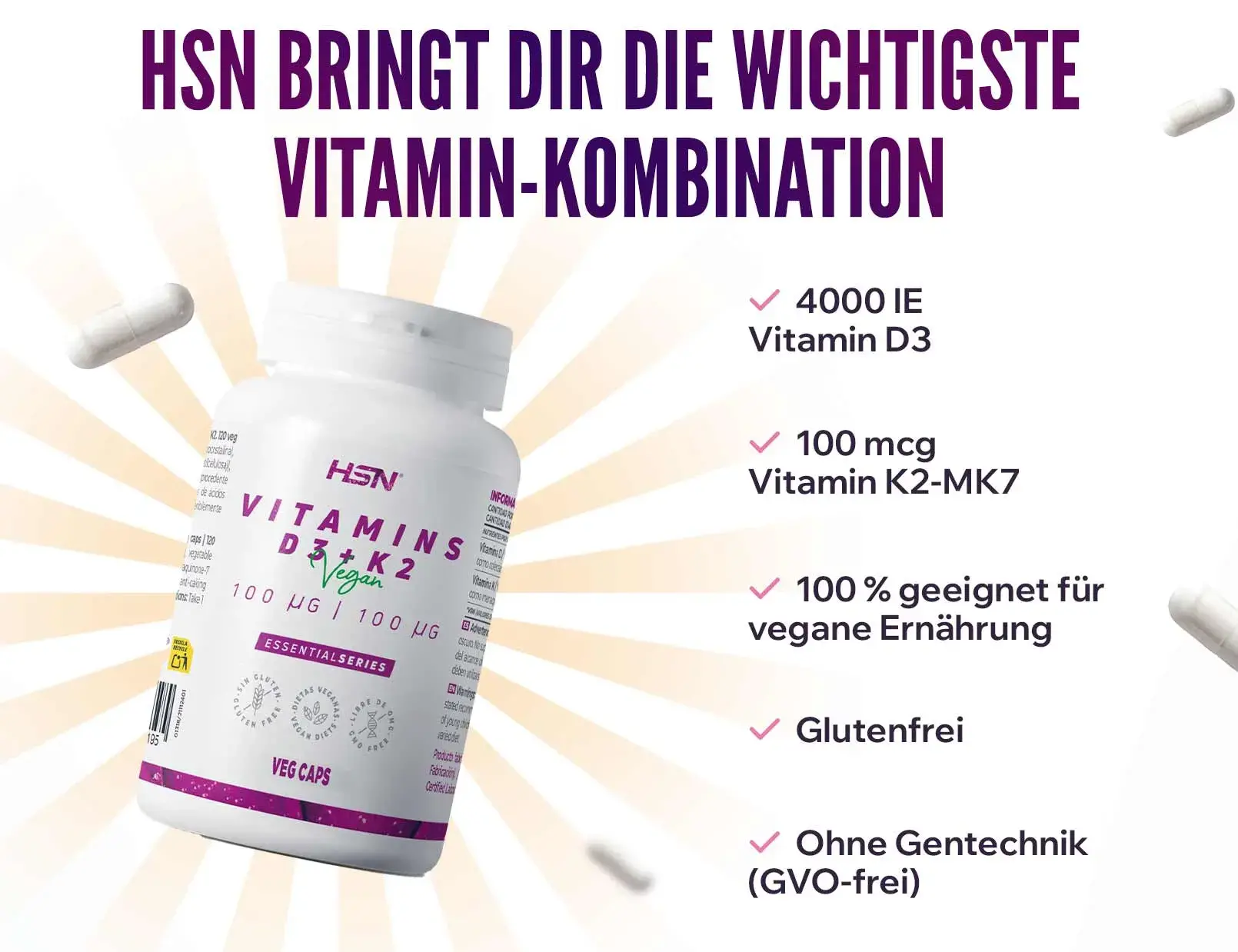 Fplus 5 Vitamin d3 + k2