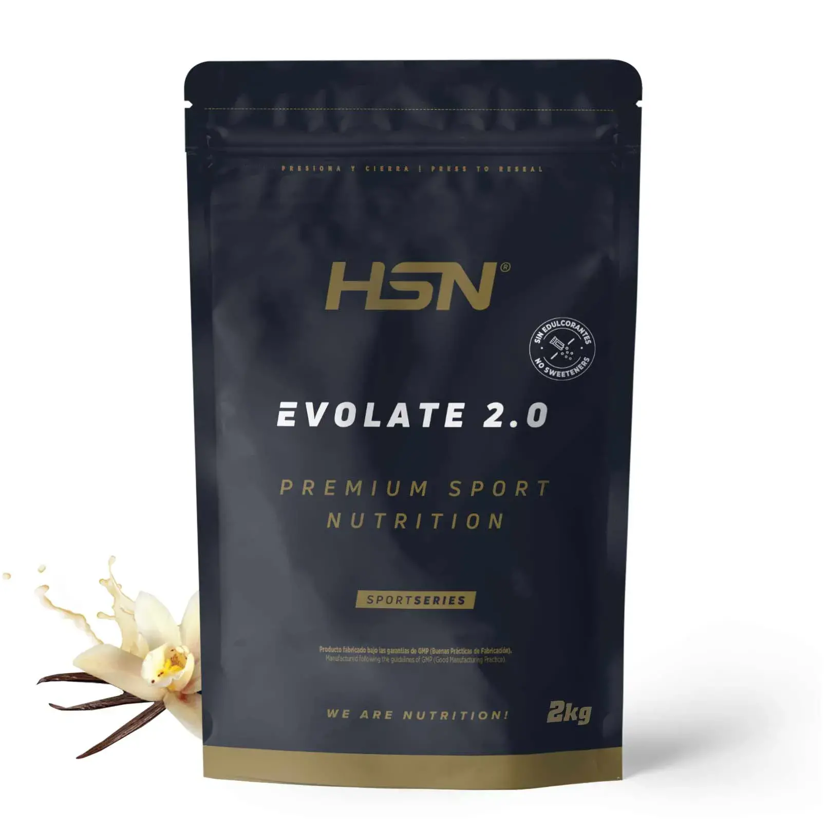 Envase de HSN · Evolate 2.0 Sin Edulcorantes (Whey Isolate CFM), Vainilla · polvo · 2000 g