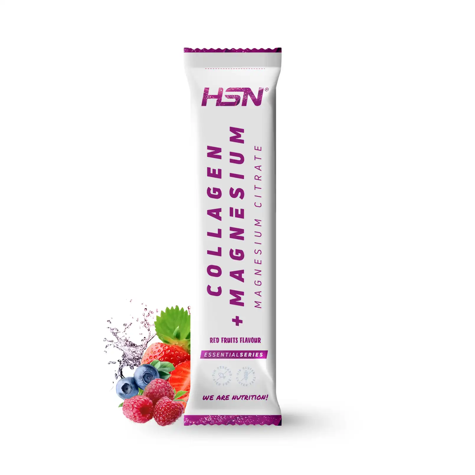 MONODOSIS STICK COLÁGENO HIDROLIZADO + MAGNESIO 2.0 EN POLVO 10g FRUTOS ROJOS