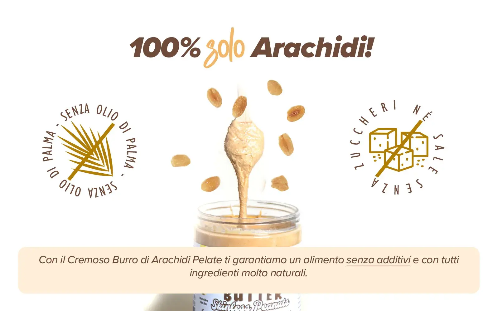 Fplus 2 Burro di Arachidi Pelate