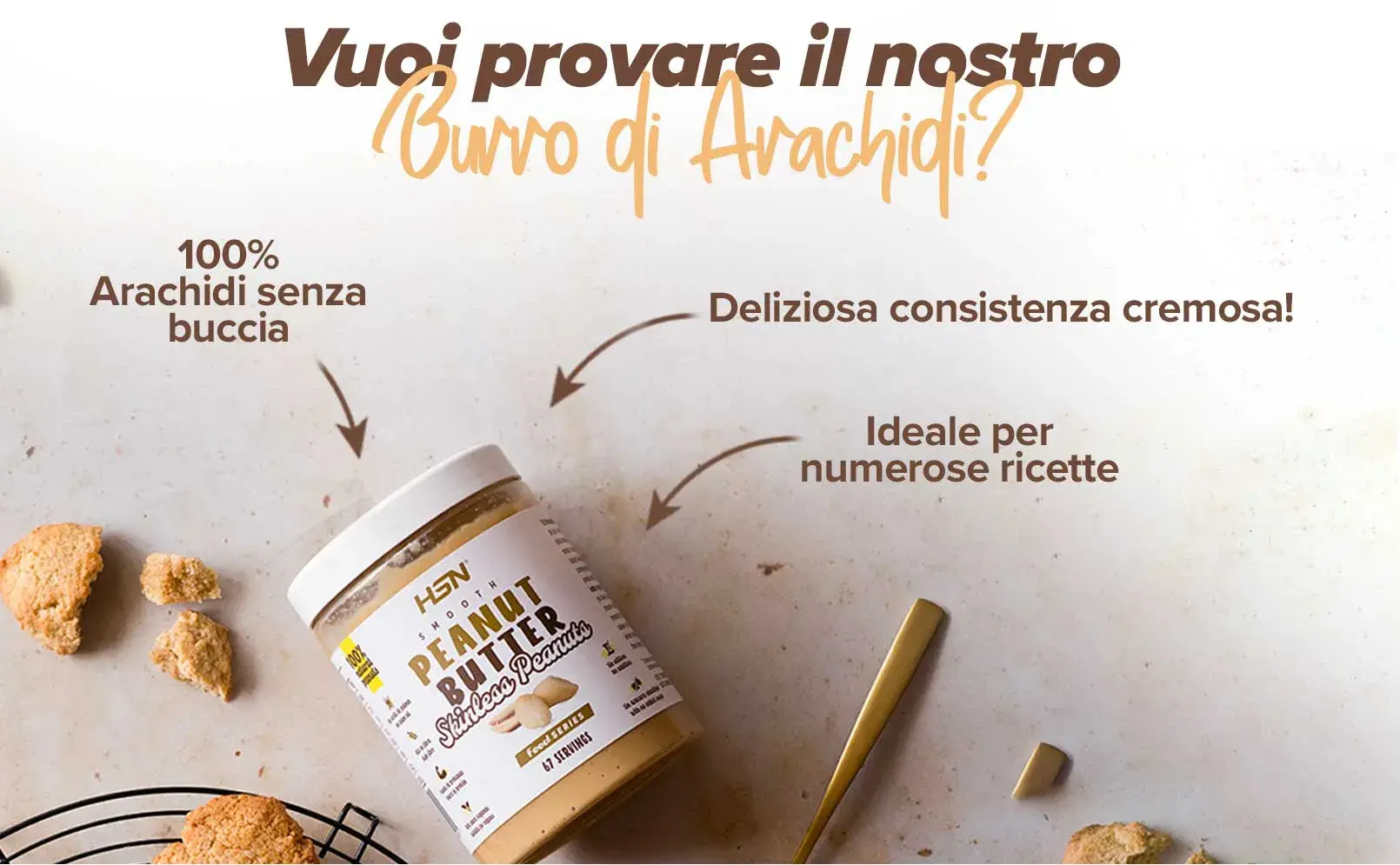 Fplus 4 Burro di Arachidi Pelate