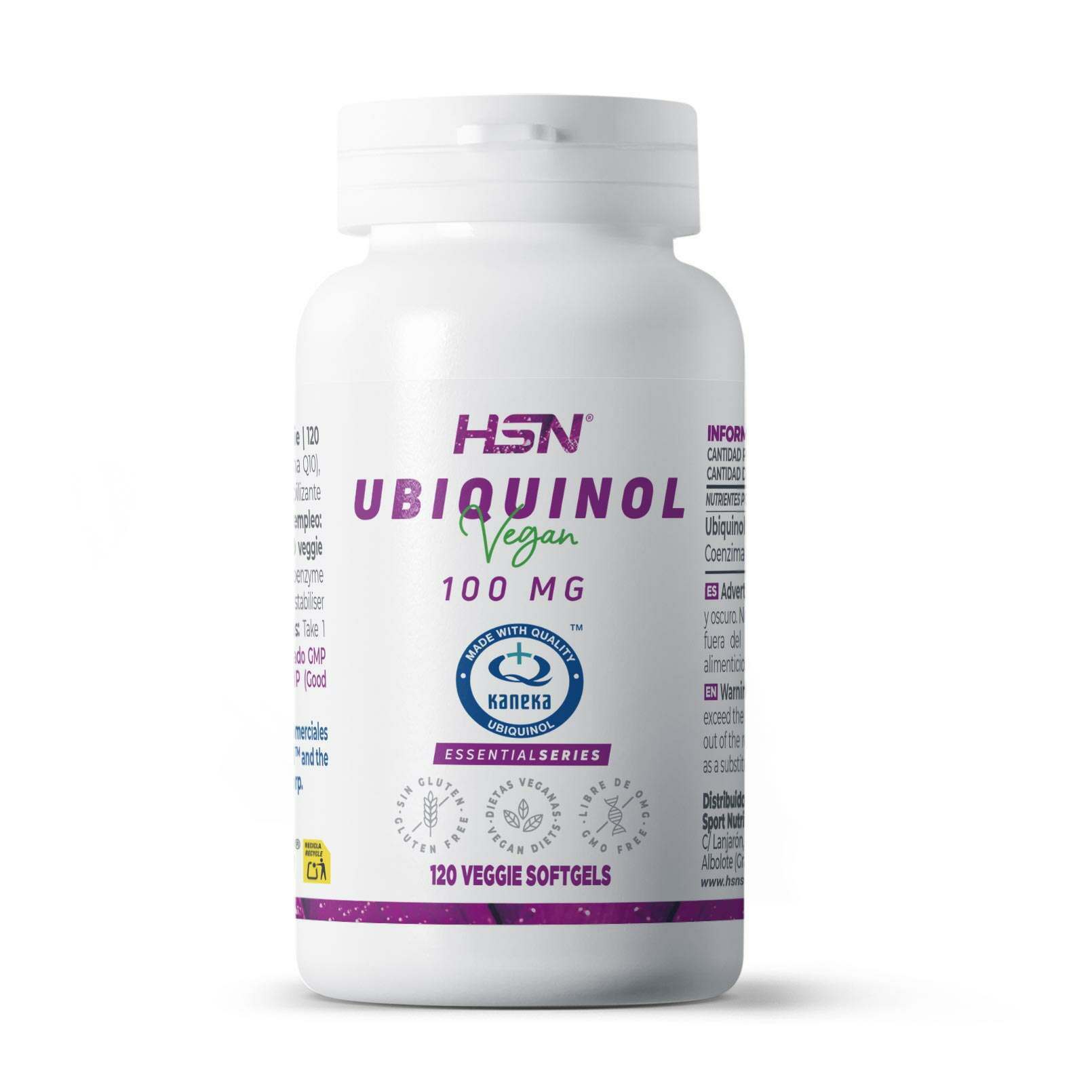 UBIQUINOL (Kaneka Ubiquinol™) 100mg - 120 perlas vegetales