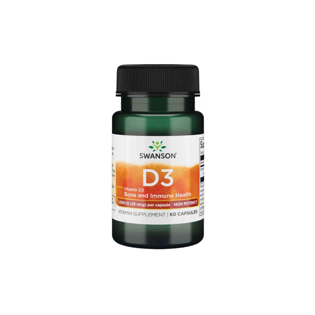 Vitamine D3 Swanson 4000 UI (100 Mcg) - Boîte De 90 Gélules - Neuf, Complément Quotidien